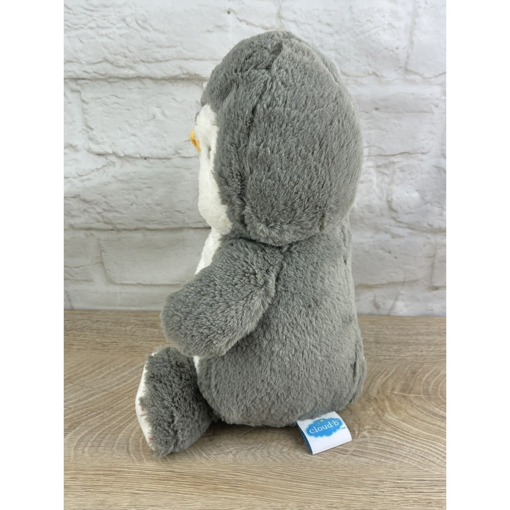 Cloud B Dreamy Hugginz Penguin Plush Stuffed Animal Toy Red Stars Gray White 11" - Picture 5 of 12